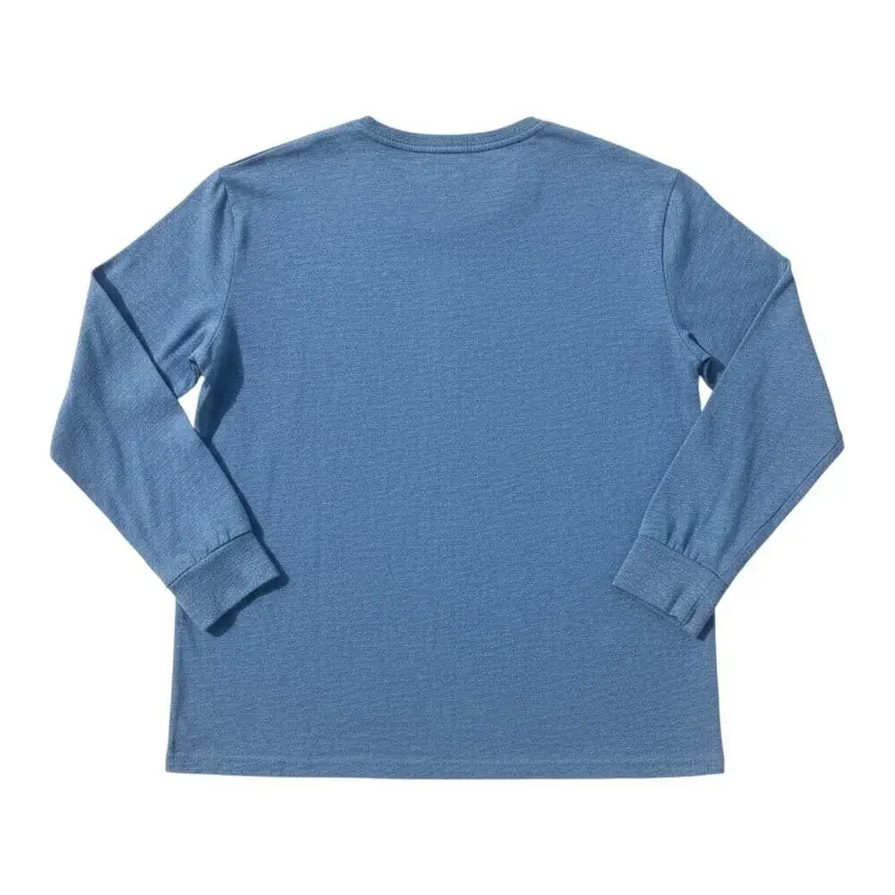 Polo Ralph Lauren Long Sleeve V-Neck Tee Men's S Blue Heather Pony Logo